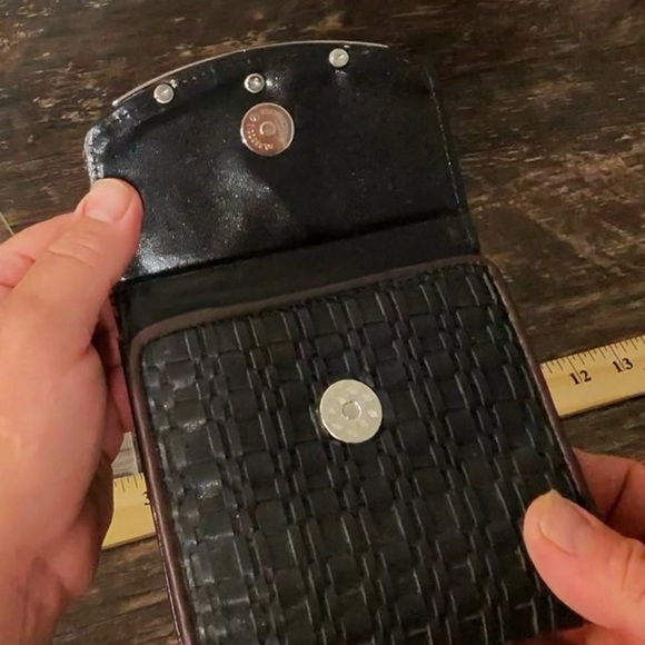 Brown and Black Croc-Embossed Wallet - Picture 3 of 12